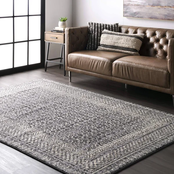 nuLOOM Elodie Checkered Diamonds Gray 3 ft. x 5 ft. Area Rug