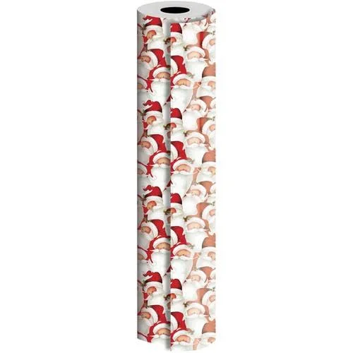 Jam Paper Industrial Size Bulk Wrapping Paper Rolls - Santa - 1/2 Ream (834 Sq ft) - Sold Individually - Size: 5004 x 24, Christm