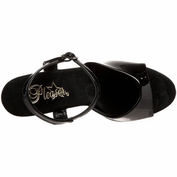Pleaser Sky-309 - 7x22 Spike Heel Platform Sandal - Black 8