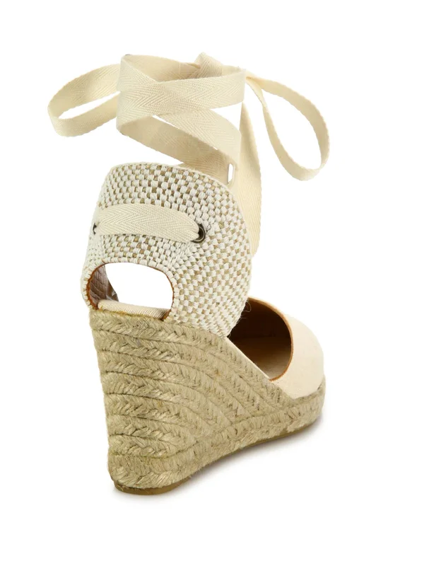 Soludos Tall Wedge Linen, 6, Blush