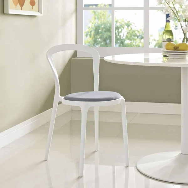 Modway Assist Dining Side Chair White Gray