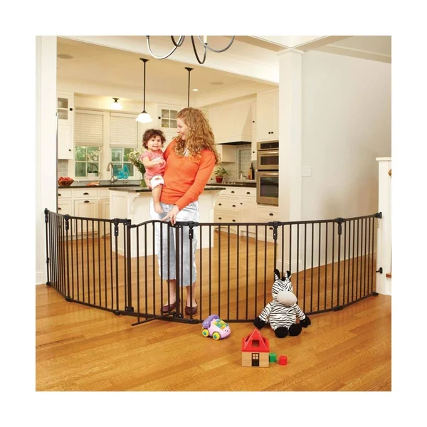 North States 3-in-1 Arched Decor Extra Wide Gate, Matte Bronze, 144x22