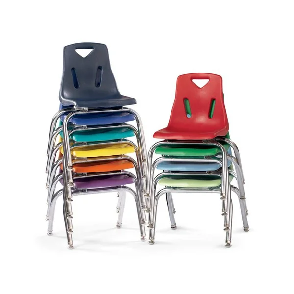 Berries Stacking Chair with Chrome-Plated Legs - 10x22 HT - Orange