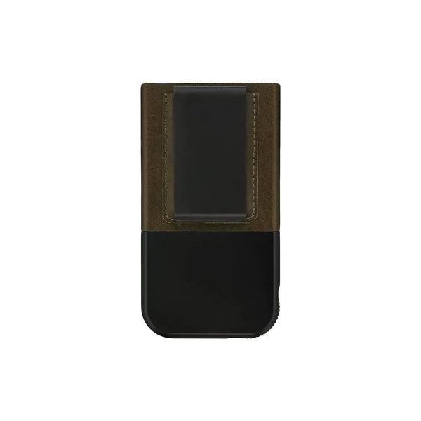 Andar - The Pilot - RFID Blocking Wallet - Full Grain Oil Waxed Leather, Olive, Money Clip