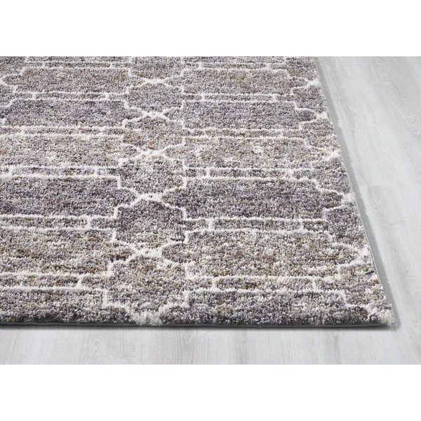 Kas Bungalow 2302 Mocha Mosaic Area Rug 7&10x22 x 10&6x22