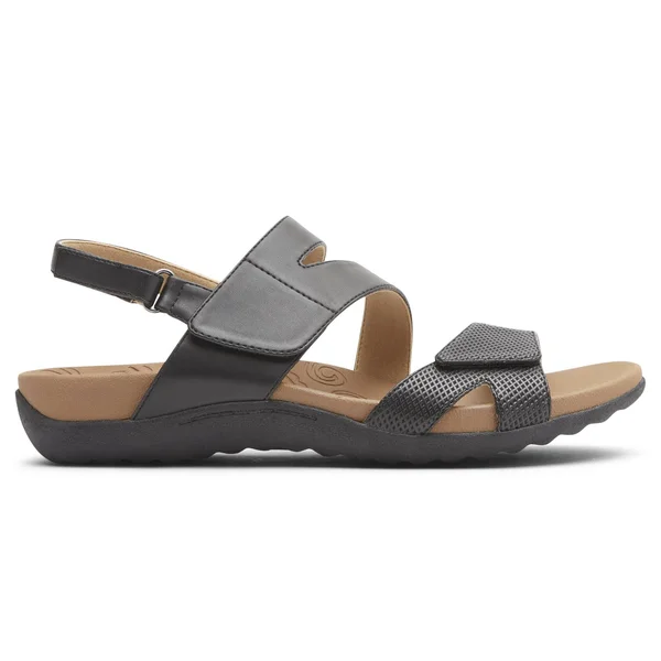 Women's Rockport Ridge Sandal - Black - Size 11