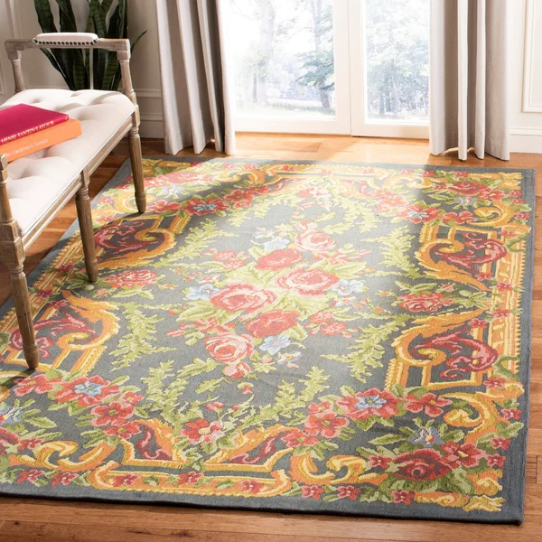 Safavieh 5& x 8& Clv-Classic Vintage CLV112F Grey, Rose Rug