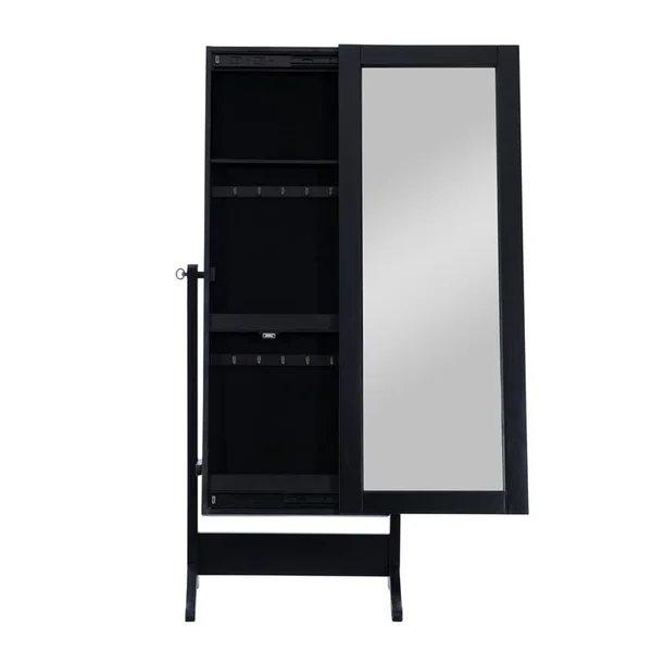 Powell Black Sliding Jewelry Armoire