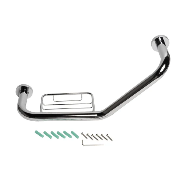 Keeney GB34211BN Reversible Traditional 18x22 Angled Grab Bar, Brushed Nickel, 18x22