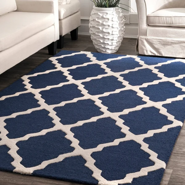 nuLOOM Hand Hooked Marrakech Trellis Rug - Pink