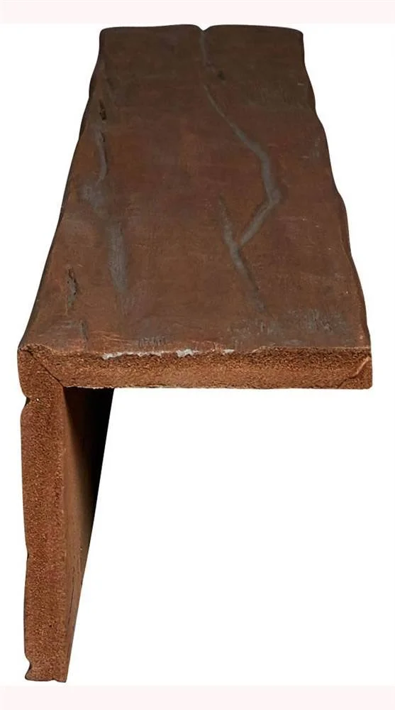 Ekena Millwork BMRW2C0060X060X120PE 6x22W x 6x22H x 10&L 2-Sided (L-beam) Riverwood Endurathane Faux Wood Ceiling Beam, Natural