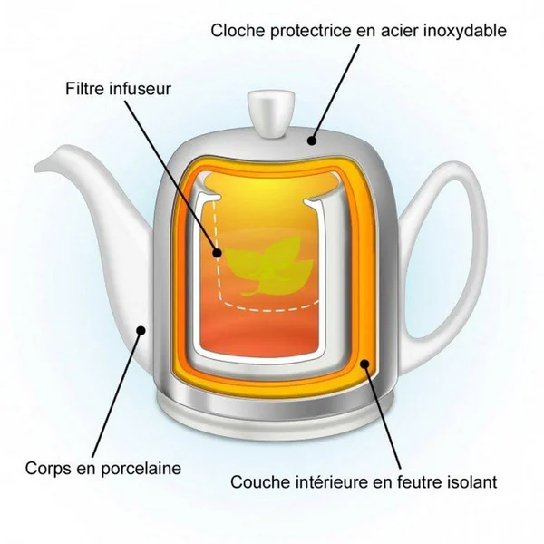 Salam Teapot Degrenne Paris White