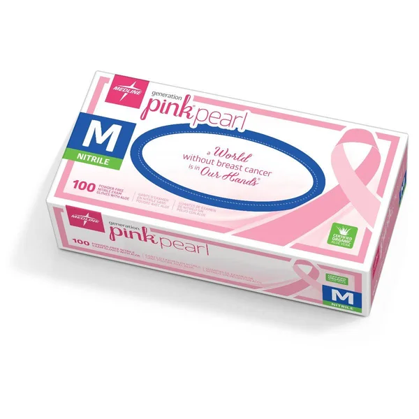 Generation Pink Pearl Nitrile Exam Gloves, Pink, Large