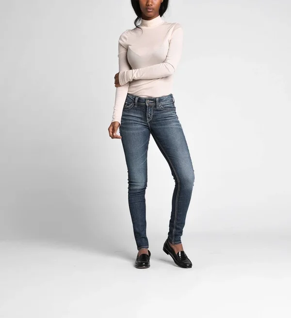 Silver Jeans Co. Elyse Mid Rise Skinny Jeans