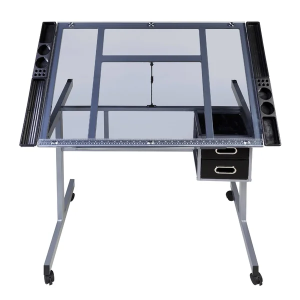 OneSpace 50-CS01 Craft Station, Silver/Blue Glass
