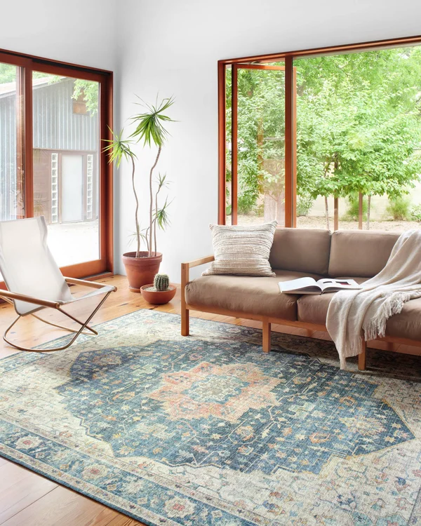 Loloi II Skye SKY-12 Ocean Multi Rug - 7 ft 6 in x 9 ft 6 in