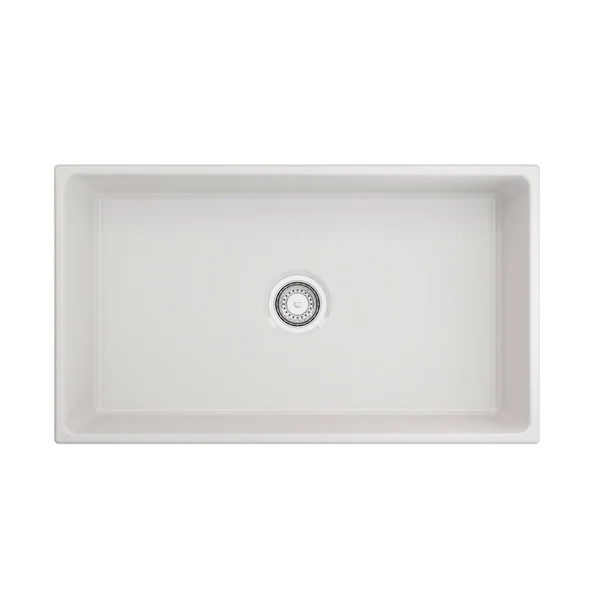 BOCCHI Farmhouse Contempo 33x22 Apron Front Fireclay Single Bowl Kitchen Sink, Sapphire Blue