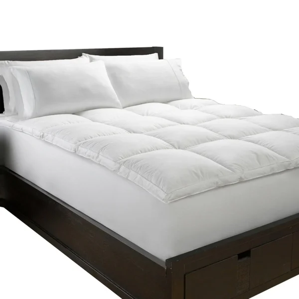 White Goose Down Feather Bed - Cal King
