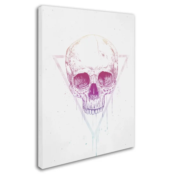 Trademark Fine Art Skull in Triangle Canvas Art by Balazs Solti, Size: 18 x 24