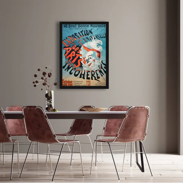 34x22x46x22 Exposition Universelle des Arts Incoherents by Jules Cheret Framed Art - BH58793p114-3042