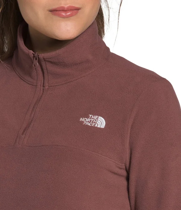 The North Face Women's TKA Glacier 1/4 Zip Pullover - XXL, Marron Purple