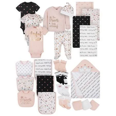 Gerber Baby Girl Organic Newborn Clothes Essentials Shower Gift Set - 24-Piece, Infant Girl's, Size: 0-3 Months, Pink
