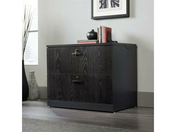 Sauder Via 2 Drawer Lateral File Cabinet in Bourbon Oak