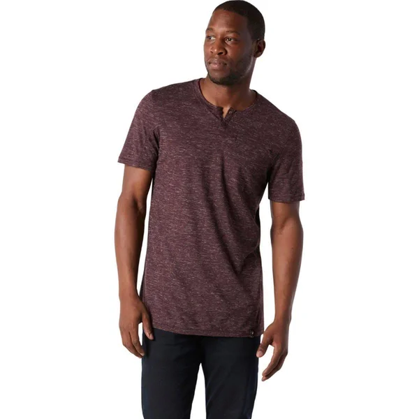 Smartwool Men's Everyday Exploration SS Henley XL, Woodsmoke Heather