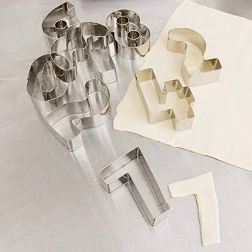Ateco 7803 Stainless Steel 9 PC Number Cutter Set - Bakeware (2 Set)