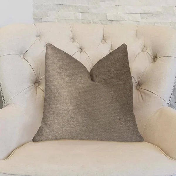 Plutus Café AU Lait Brown and Beige Luxury Throw Pillow Double Sided 20x22 x 20x22