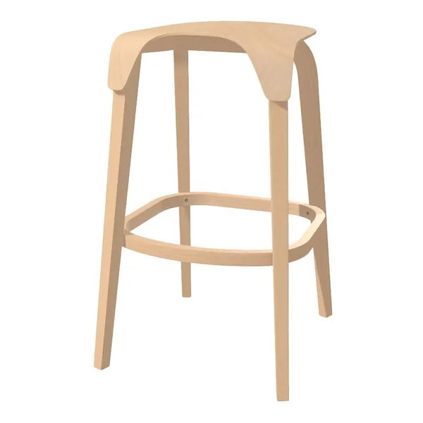 Ton Leaf Barstool - Beech Frame, B40 Nude Pink, Counter Height: 24x22 Sh B40 Nude Pink - [Bar & Counter Stools]
