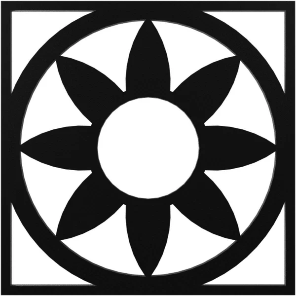 Ekena Millwork CMPP28BLSBL 28x22OD x 9 3/4x22ID x 3/4x22P Blume Architectural Grade PVC Pierced Ceiling Medallion - Black