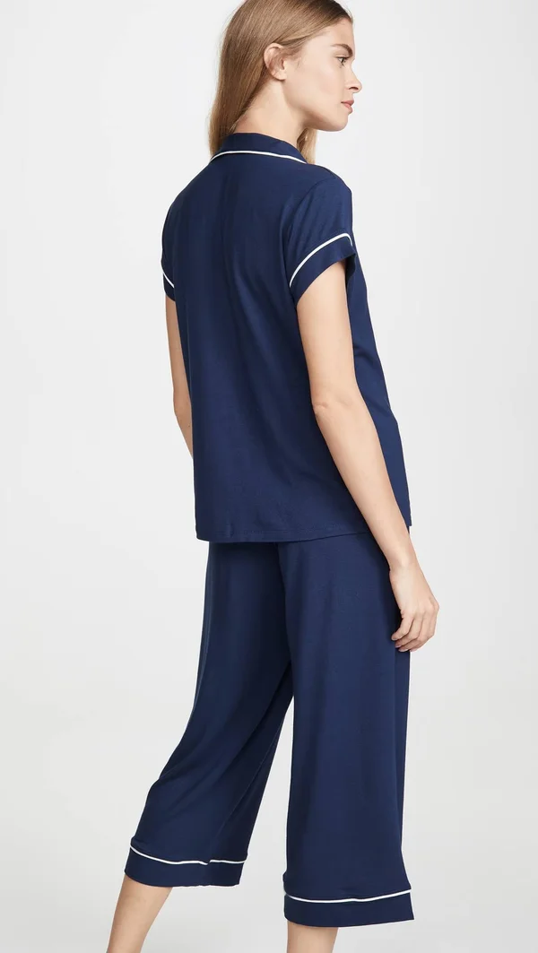 Eberjey Gisele Short Sleeve Crop PJ Set