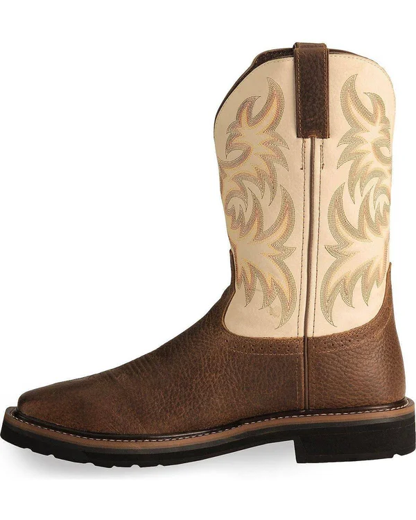 Justin Original Men's Square Toe Work Boots - Copper