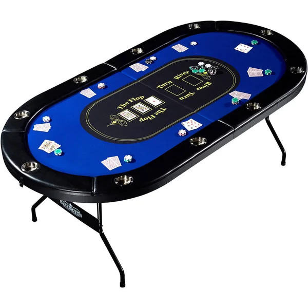 Barrington 10-Player Poker Table, Blue
