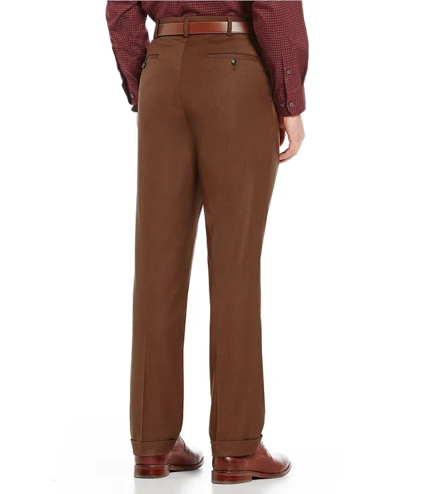 Roundtree Yorke TravelSmart Luxury Gabardine Ultimate Comfort Classic Fit Pleat Front Non-Iron Dress Pants - 31 32