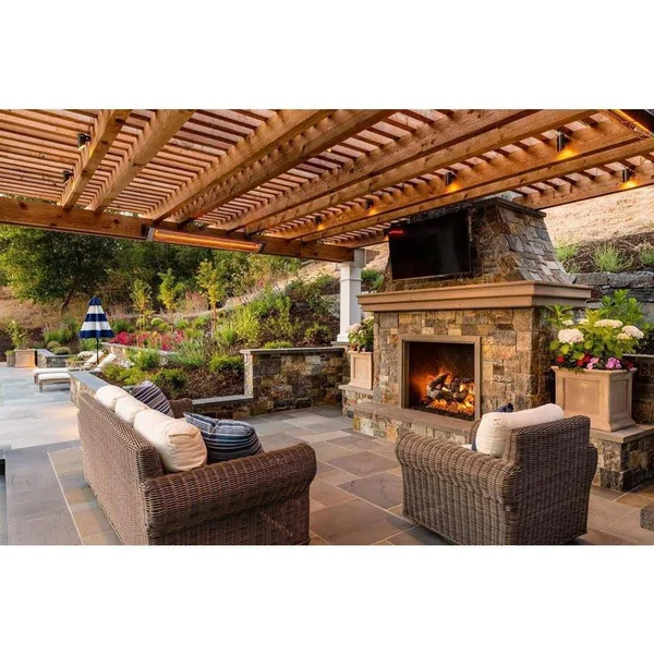 Infratech W-Series 39x22 2000W Single Element Electric Infrared Patio Heater - 480V - Beige - W2048BE