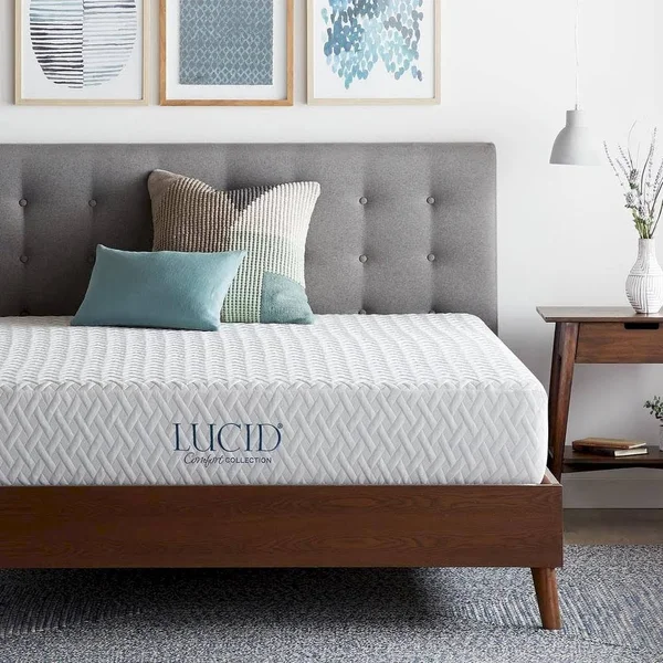 Lucid Comfort Collection 10 in. Twin Gel Memory Foam Mattress - Plush