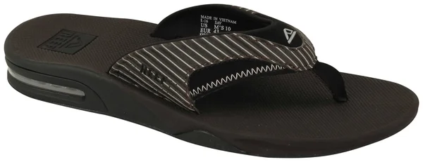 Reef Men's Fanning Prints Flip Flop - Brown Pinstripe - 9