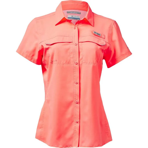 Columbia Sportswear Women's Lo Drag Short Sleeve Fishing Shirt Tiki Pink, Large - Women's Outdoor Short-Sleeve Tops at Academy S
