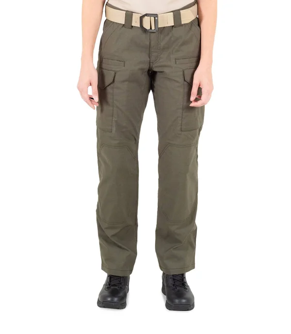 First Tactical 124011 Womens V2 Tactical Pants, Stretch Waist, Polyester/Cotton, Available in Black, Khaki Brown, Olive Drab Gre