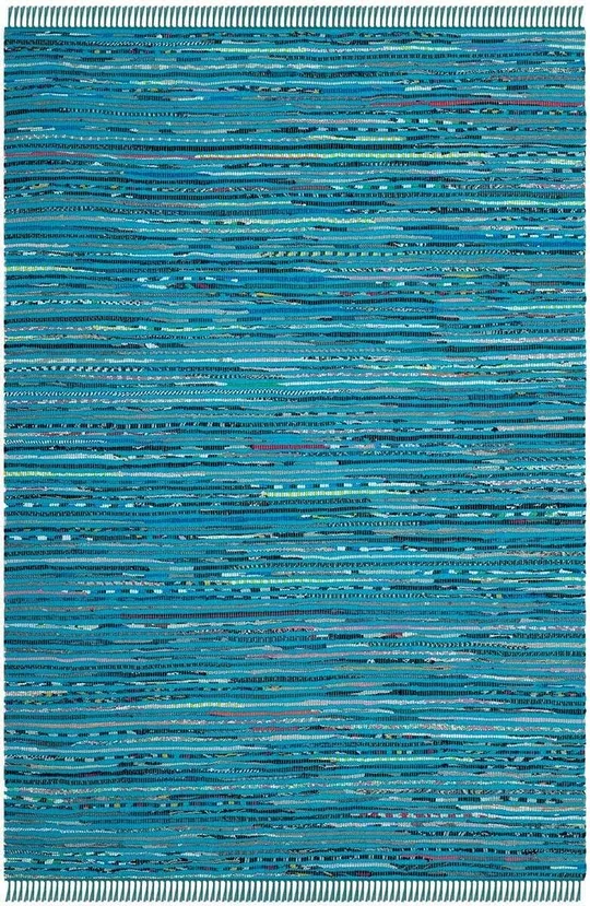 Safavieh Rag Rug RAR125C 2&3x22 x 10&0x22 Runner Turquoise - Multi Area Rug