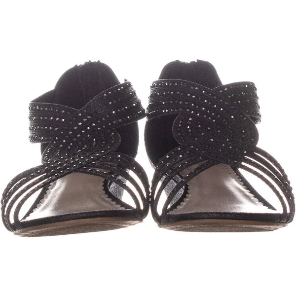 Charter Club Womens Gini Open Toe Casual Strappy Sandals - Black