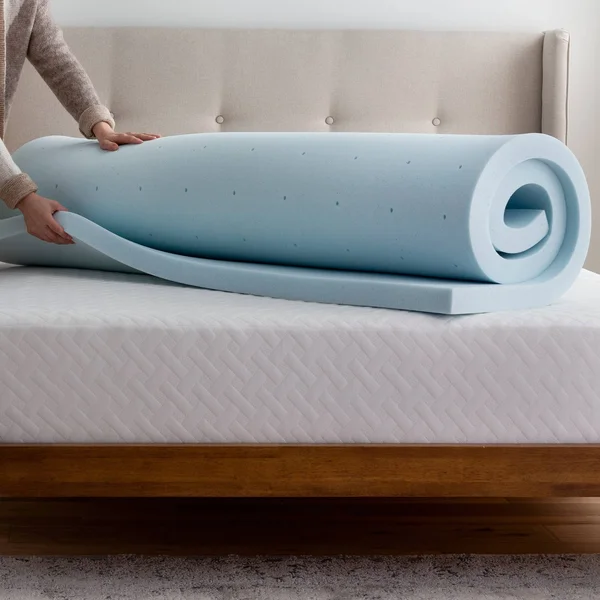 Brookside Gel Infused Memory Foam Mattress Topper - Blue Twin