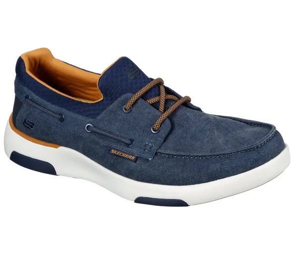 Skechers Men's Bellinger - Garmo Boat Shoes - Navy, 10.5