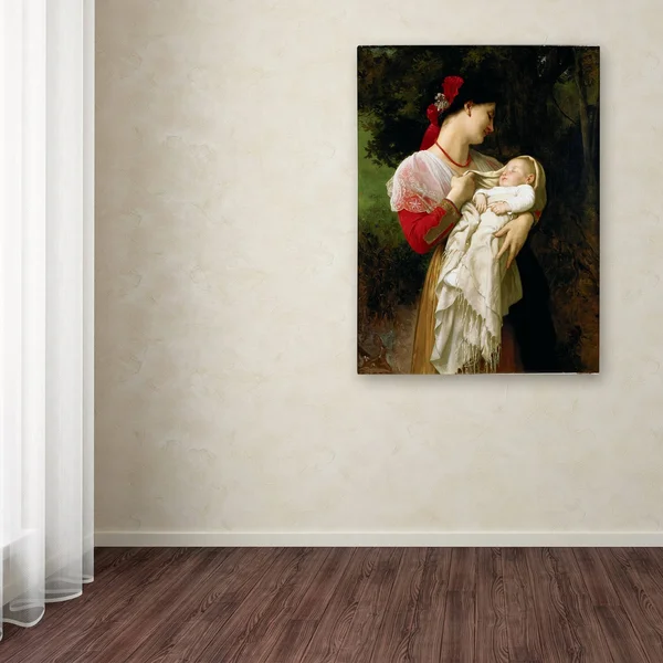William-Adolphe Bouguereau 'Mother and Child' Canvas Art ALI10065-C