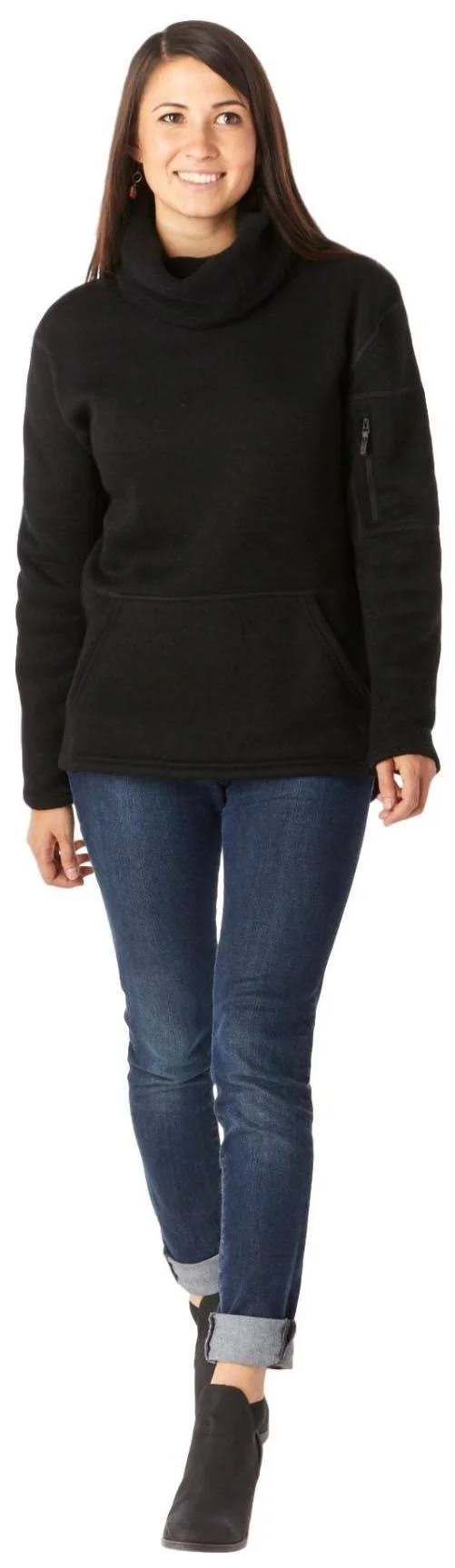 Smartwool Hudson Trail Pullover Fleece Sweater - Women's Black, XL