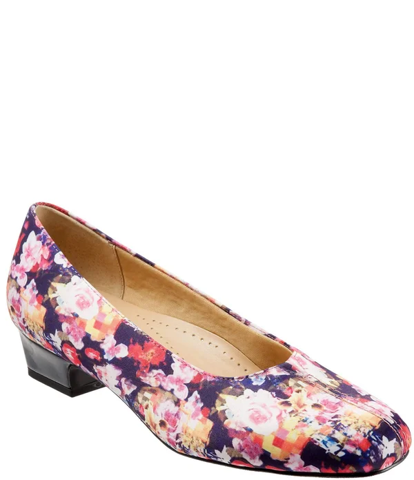 Trotters Doris Pumps - Women's, Wash Floral, Size: 9.5