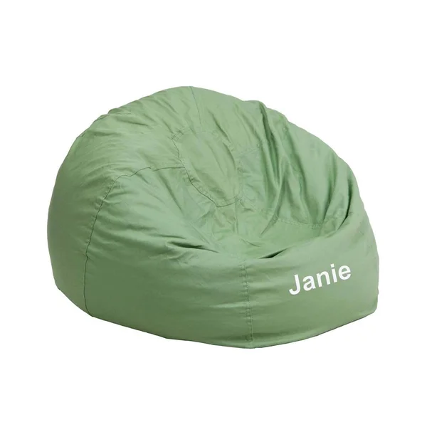 Flash Furniture Personalized Small Solid Green Kids Bean Bag Chair
