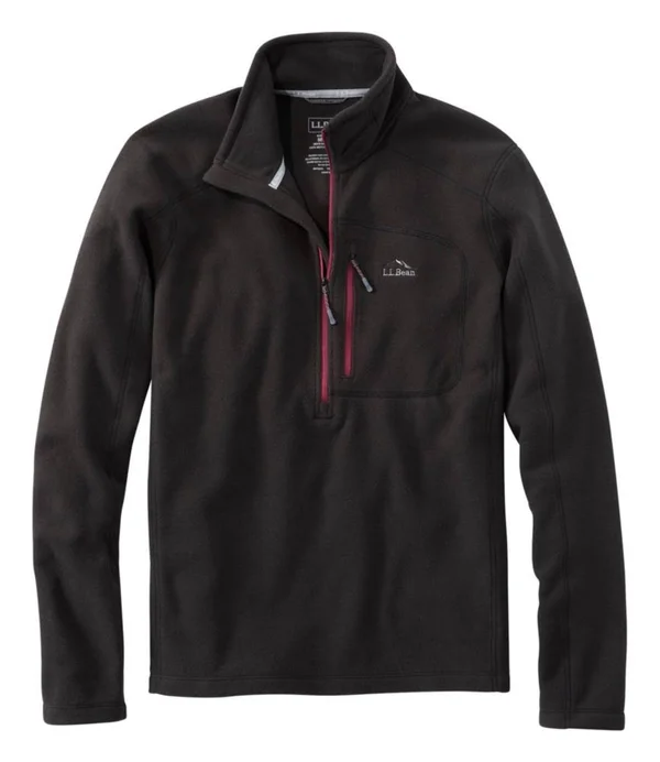 Men's Trail Fleece - Quarter-Zip Black Large, L.L.Bean